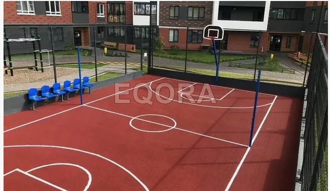 Бесшовное покрытие из резиновой крошки для баскетбольной площадки в Мокроусовом